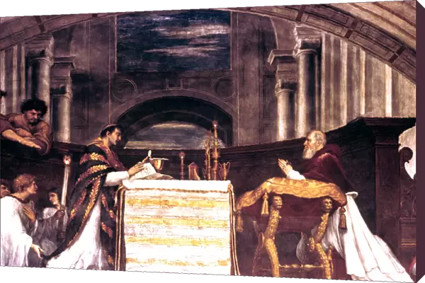The Mass at Bolsena detail, 1512. Artist: Raphael