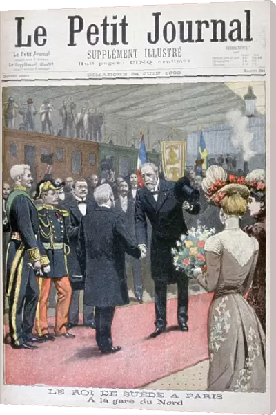The visit of the king of Sweden to Paris, 1900. Artist: Eugene Damblans