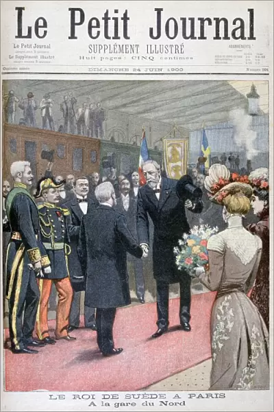 The visit of the king of Sweden to Paris, 1900. Artist: Eugene Damblans