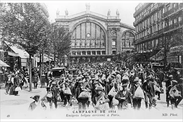 Belgians arriving in Paris, 1914