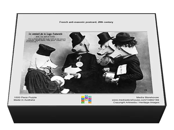 French anti-masonic postcard, 20th century