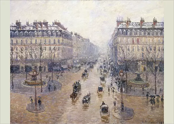 L Avenue de l Opera. Snow. Morning, 1898. Artist: Camille Pissarro