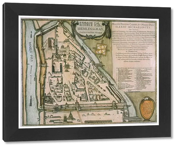 Map of the Moscow Kremlin (Castellum Urbis Moskvae), Russia, 1597. Artist: Willem Blaeu