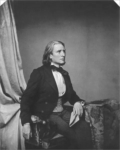Franz Liszt, Hungarian composer and pianist, c1860. Artist: Franz Hanfstaengl