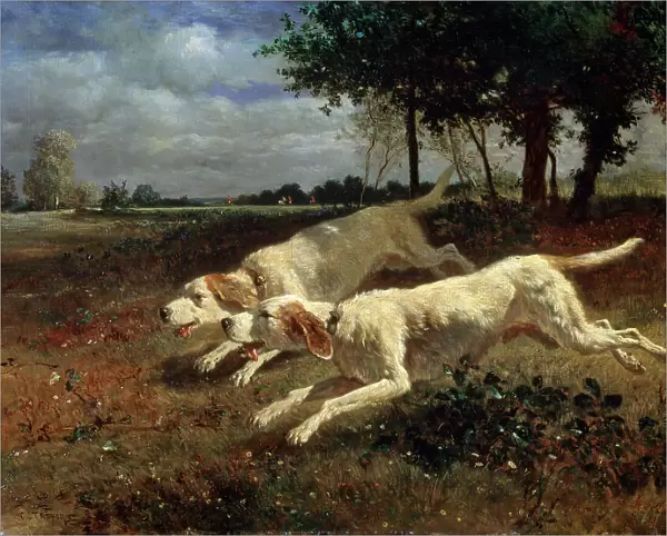 Running Dogs, 1853. Artist: Constant Troyon