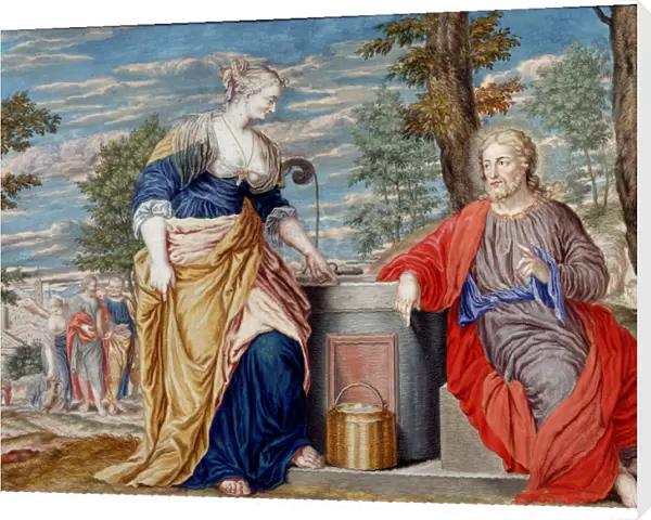 Christ and Samaritan woman at Jacobs Well