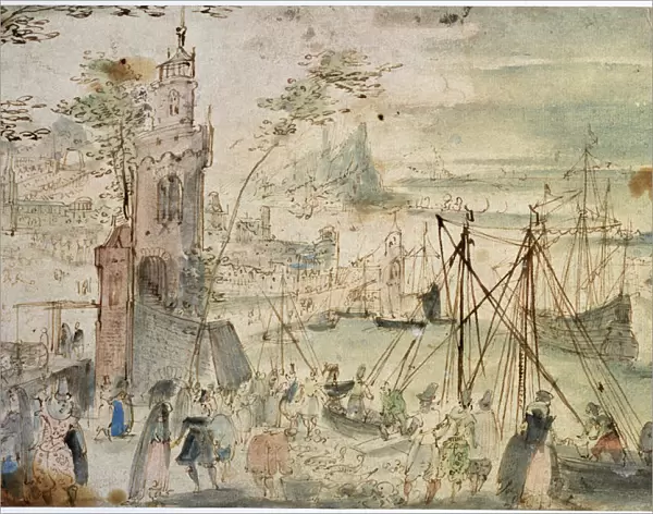 View of the Port, early 17th century. Artist: Louis de Caullery