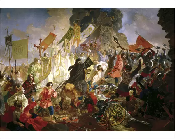 The Siege of Pskov by Stephen Bathory in 1581, 1839-1843. Artist: Karl Briullov