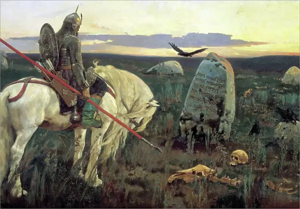 A Knight at the Crossroads, 1898. Artist: Viktor Mihajlovic Vasnecov