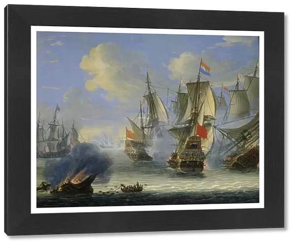 A Sea Battle, late 17th or 18th century. Artist: Adam Silo