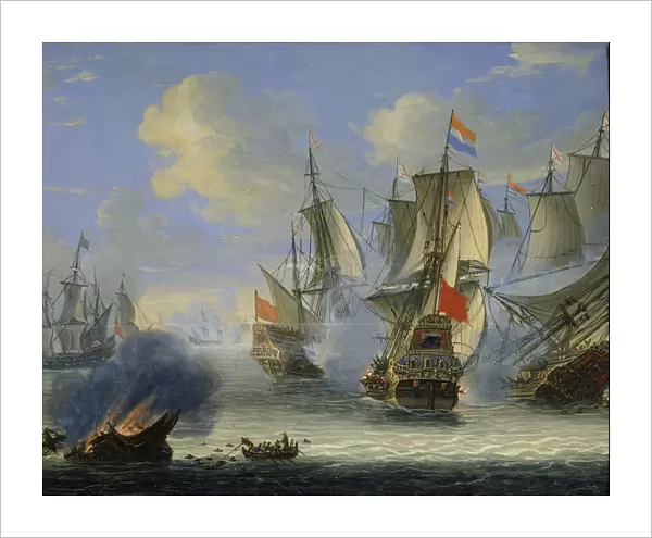 A Sea Battle, late 17th or 18th century. Artist: Adam Silo
