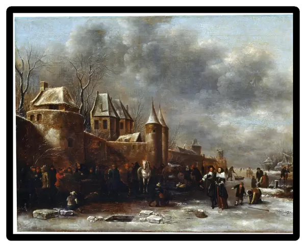 A Castle at the River Bank, 17th century. Artist: Klaes Molenaer