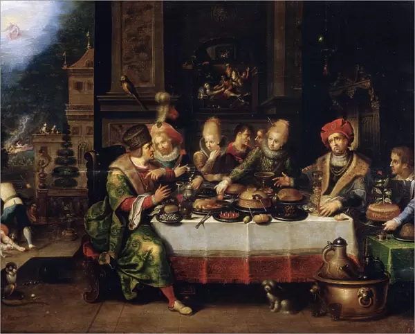 The Parable of the Rich Man and the Beggar Lazarus, 17th century. Artist: Frans Francken II