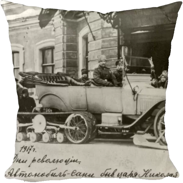 1917. Revolution Days. Snow sled car of Emperor Nicholas II of Russia, 1917