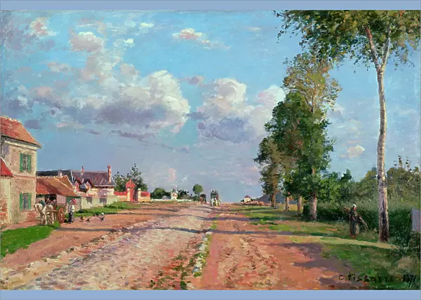Route de Versailles, Rocquencourt, 1871. Artist: Pissarro, Camille (1830-1903)