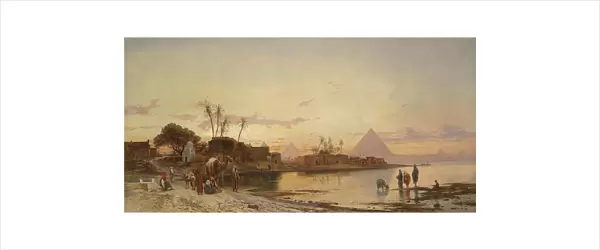 The Banks of the Nile. Artist: Corrodi, Hermann David Salomon (1844-1905)