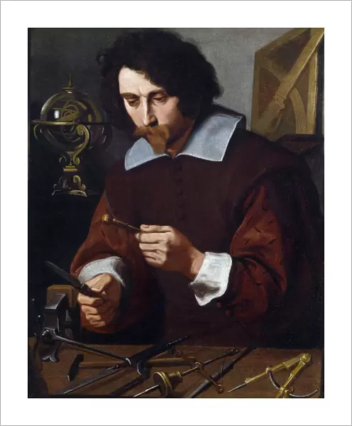 An inventor of mathematical instruments. Artist: Paolini, Pietro (1603-1682)