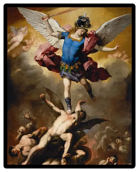 The Fall of the Rebel Angels, c. 1660. Artist: Giordano, Luca (1632-1705)