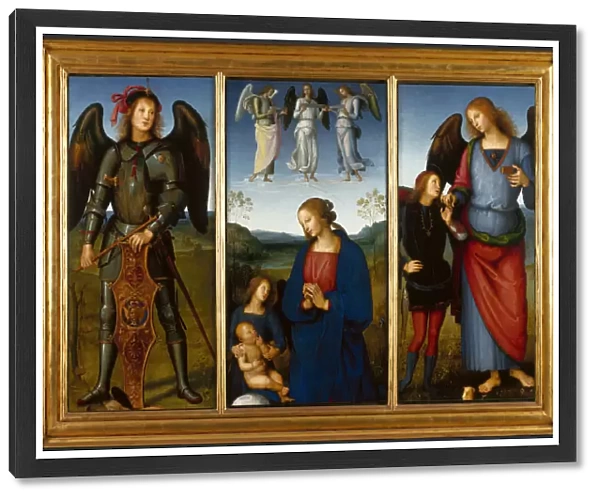 Three Panels from an Altarpiece, Certosa, c. 1500. Artist: Perugino (ca. 1450-1523)