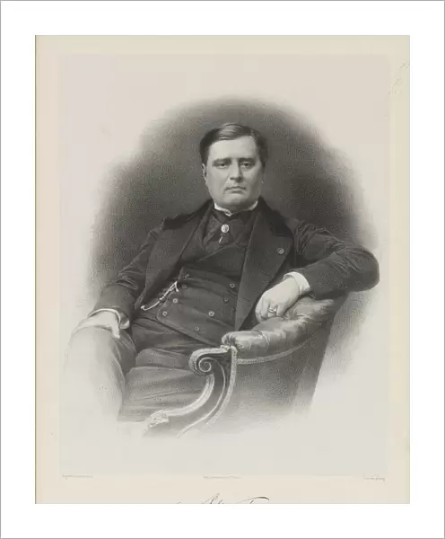 Portrait of Alexandre Florian Joseph, Count Colonna-Walewski (1810-1868). Artist: Lemoine, Auguste (1822-1869)