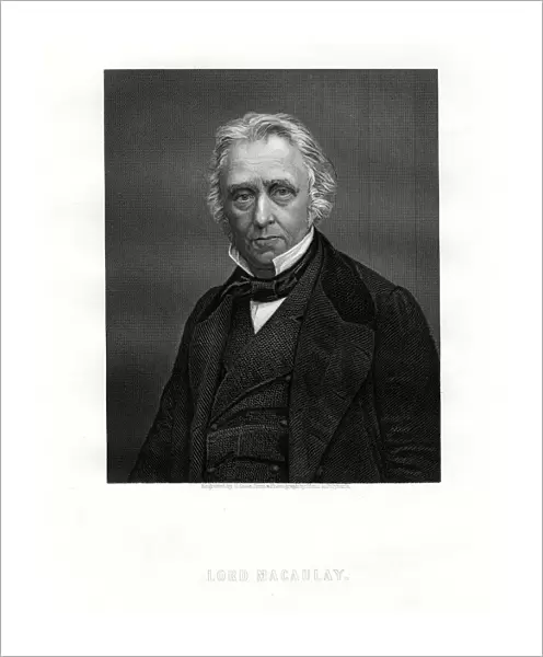 Thomas Macaulay, 1st Baron Macaulay, British poet, historian and politician, 19th century. Artist: C Cook