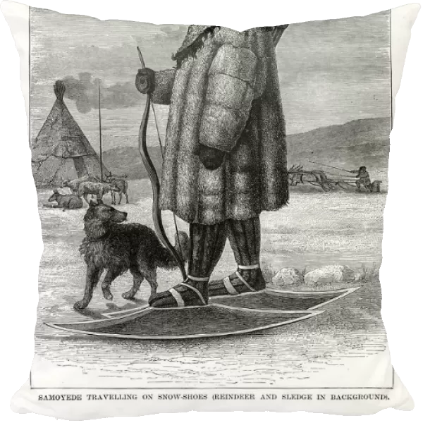 Samoyede Travelling on Snow-Shoes, Russia, 1877