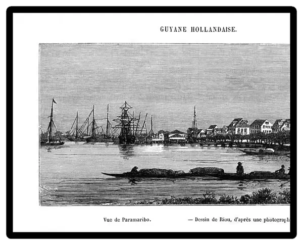 Paramaribo, Republic of Suriname, 19th century. Artist: Edouard Riou