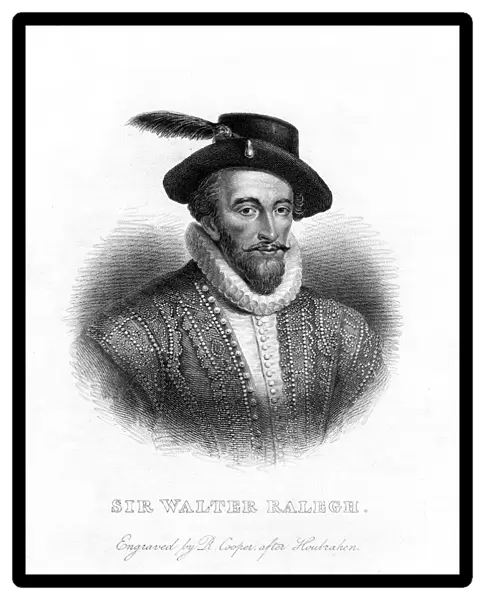 Sir Walter Raleigh, writer, poet, courtier and explorer, (19th century). Artist: R Cooper