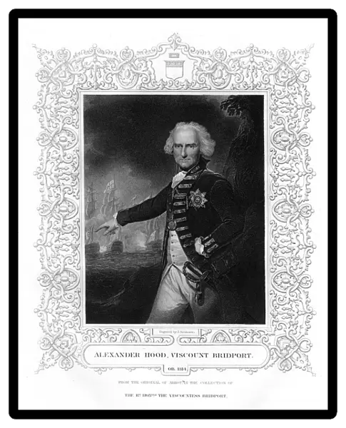Admiral Alexander Hood, officer of the Royal Navy, 19th century. Artist: J Robinson