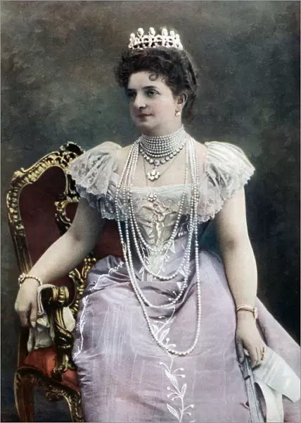 Margherita of Savoy, Queen consort of Italy, late 19th-early 20th century. Artist: Giacomo Brogi