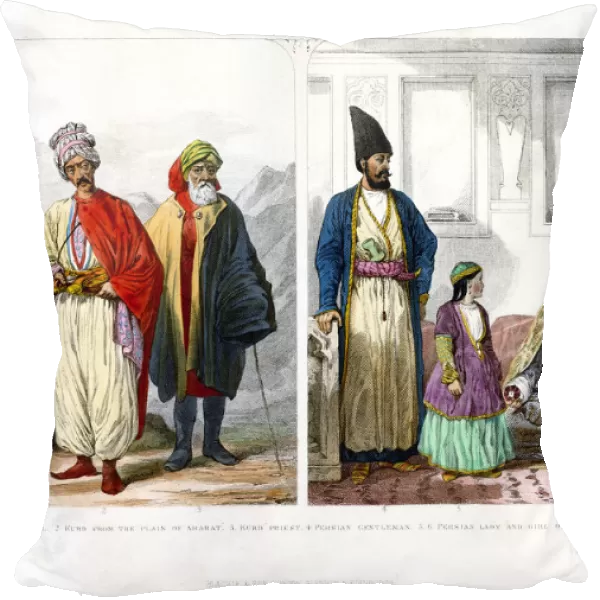 Caucasian Race, Kurds and Persians, 1873. Artist: A Portier