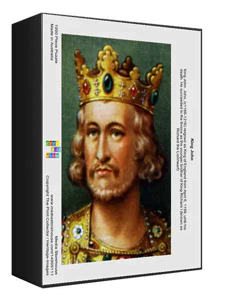 King John. John, (c1166-1216) reigned as King of England