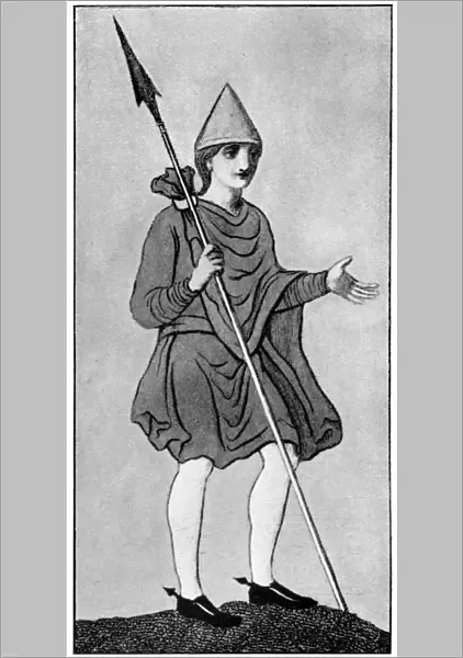 The Saxon mantle, showing method of fastening, (1910)