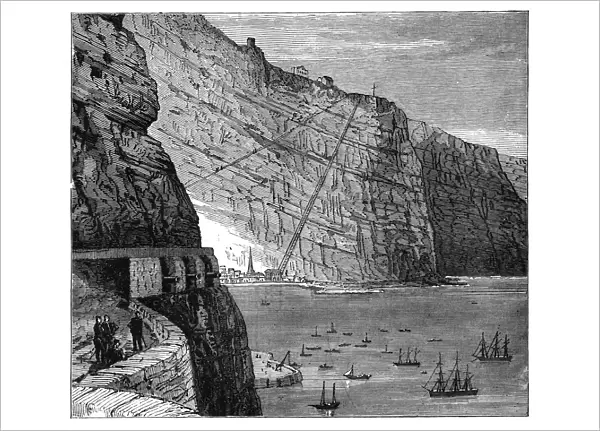 Jacobs Ladder leading to Mundens Battery, Jamestown, Saint Helena, c1890