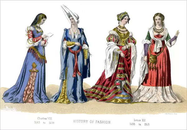 French costume: Charles VIII, Louis XII, (1882)