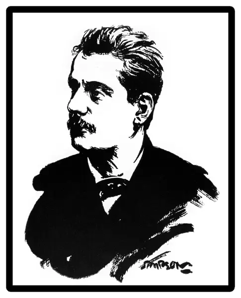 Giacomo Puccini, Italian composer, (1912). Artist: Joseph Simpson