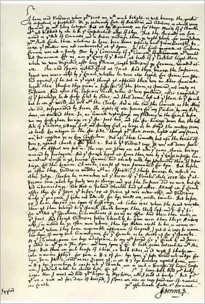 Letter from Dr John Donne to Sir Robert Cotton, c1602. Artist: John Donne