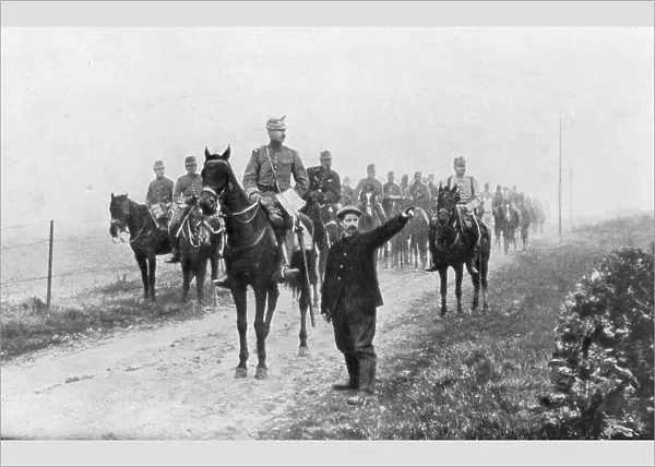 French cavalry on a reconnaissance mission, Somme, France, 1914