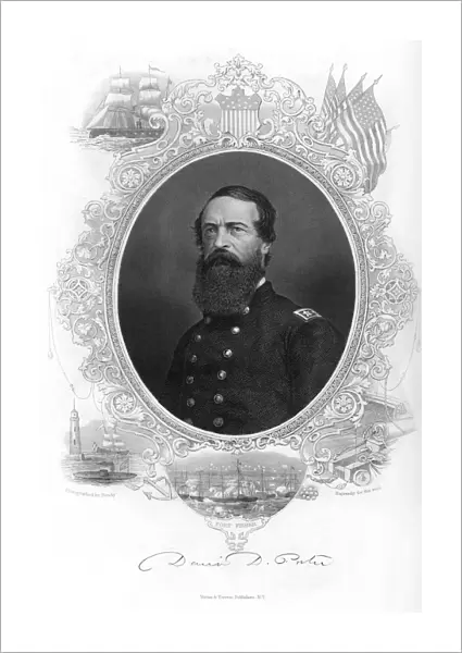 David Dixon Porter, United States admiral, 1862-1867. Artist: Brady