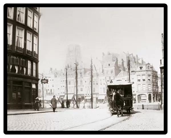 Horse-drawn tram, Rotterdam, 1898. Artist: James Batkin