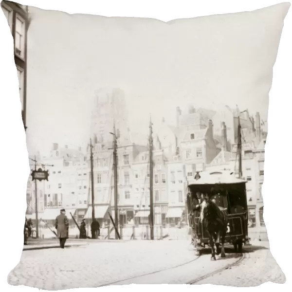 Horse-drawn tram, Rotterdam, 1898. Artist: James Batkin