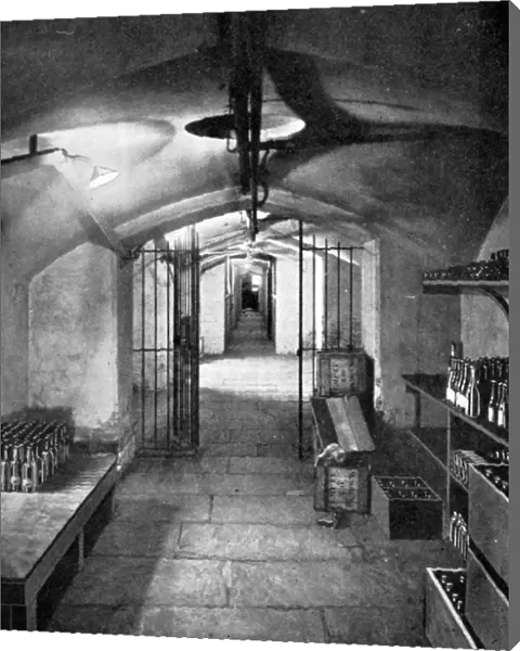 Wine cellars of the House of Commons, Westminster, c1905