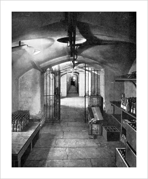 Wine cellars of the House of Commons, Westminster, c1905