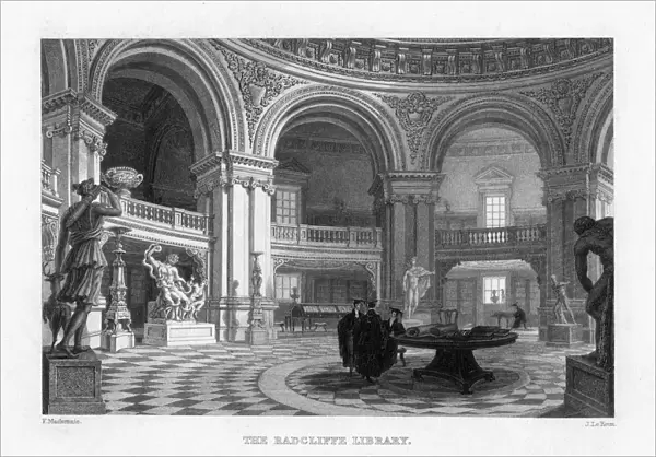 Interior of the Radcliffe Library, Oxford University, 1835. Artist: John Le Keux