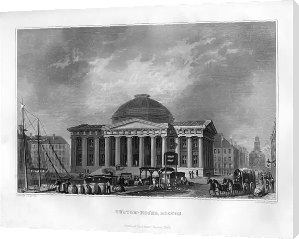 Custom House, Boston, Massachusetts, 1855. Artist: J Archer