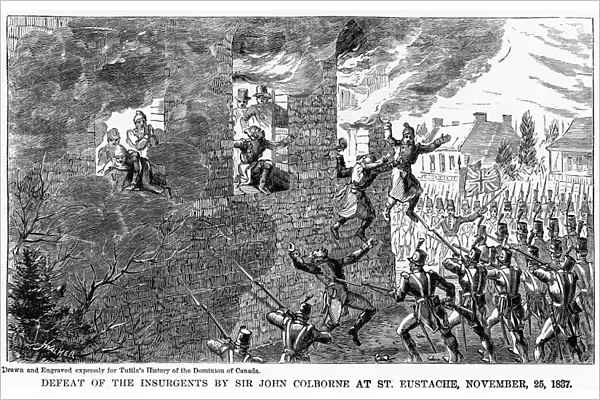 Defeat of the Insurgents by Sir John Colborne at St Eustache, 25 November 1837, (1877)