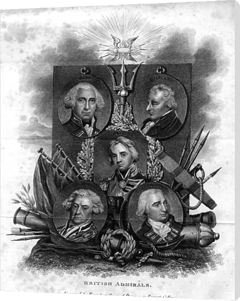 A seletion of British Admirals, 1816. Artist: Meyer