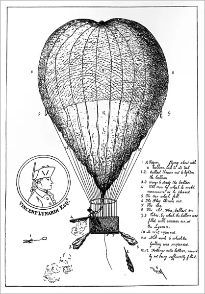 The Enterprizing Lunardis Grand Air Ballon, 1784