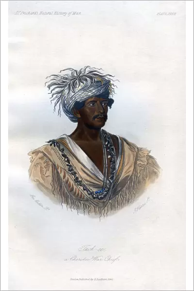 Tuch-ee, A Cherokee War Chief, 1848. Artist: Harris