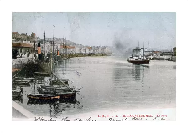 The port at Boulogne, France, 1904